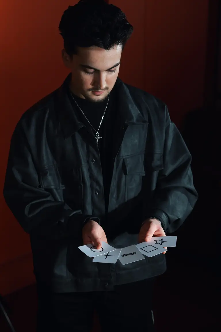 Charlie Hewish performing on stage